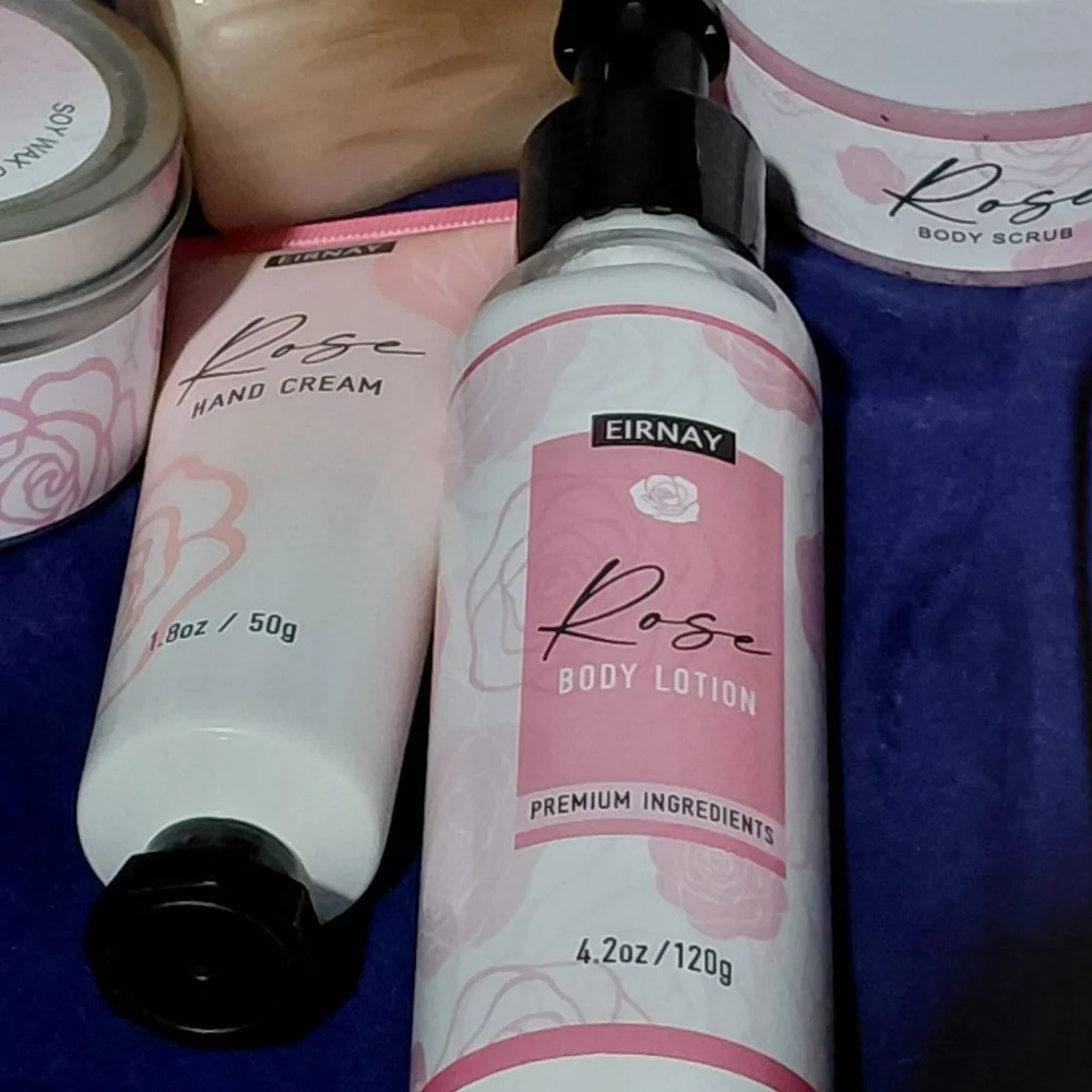 Women's Eirnay Rose Bath & Body Set Bundle Pink White